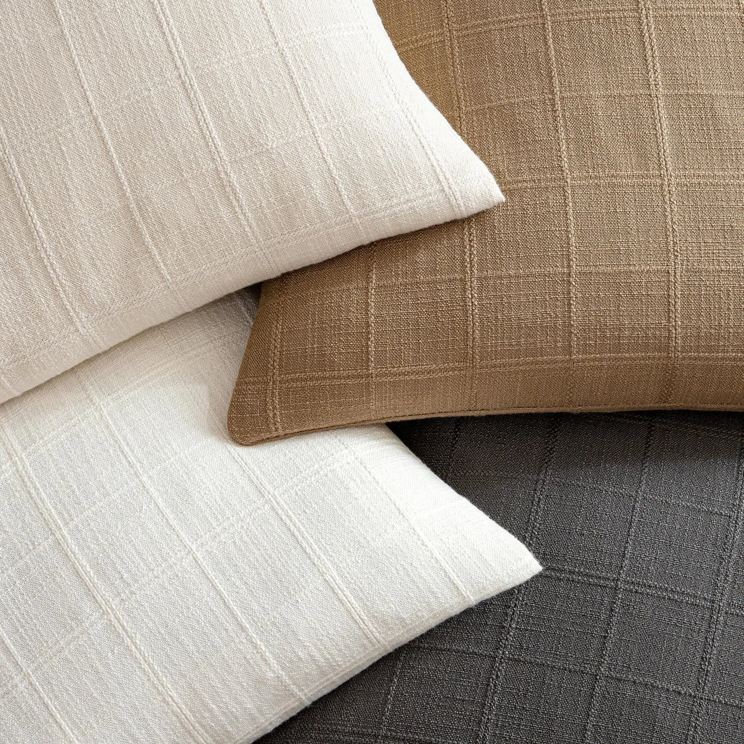 Neutral Linen Pillow Covers | Textured Decorative Cushion Covers