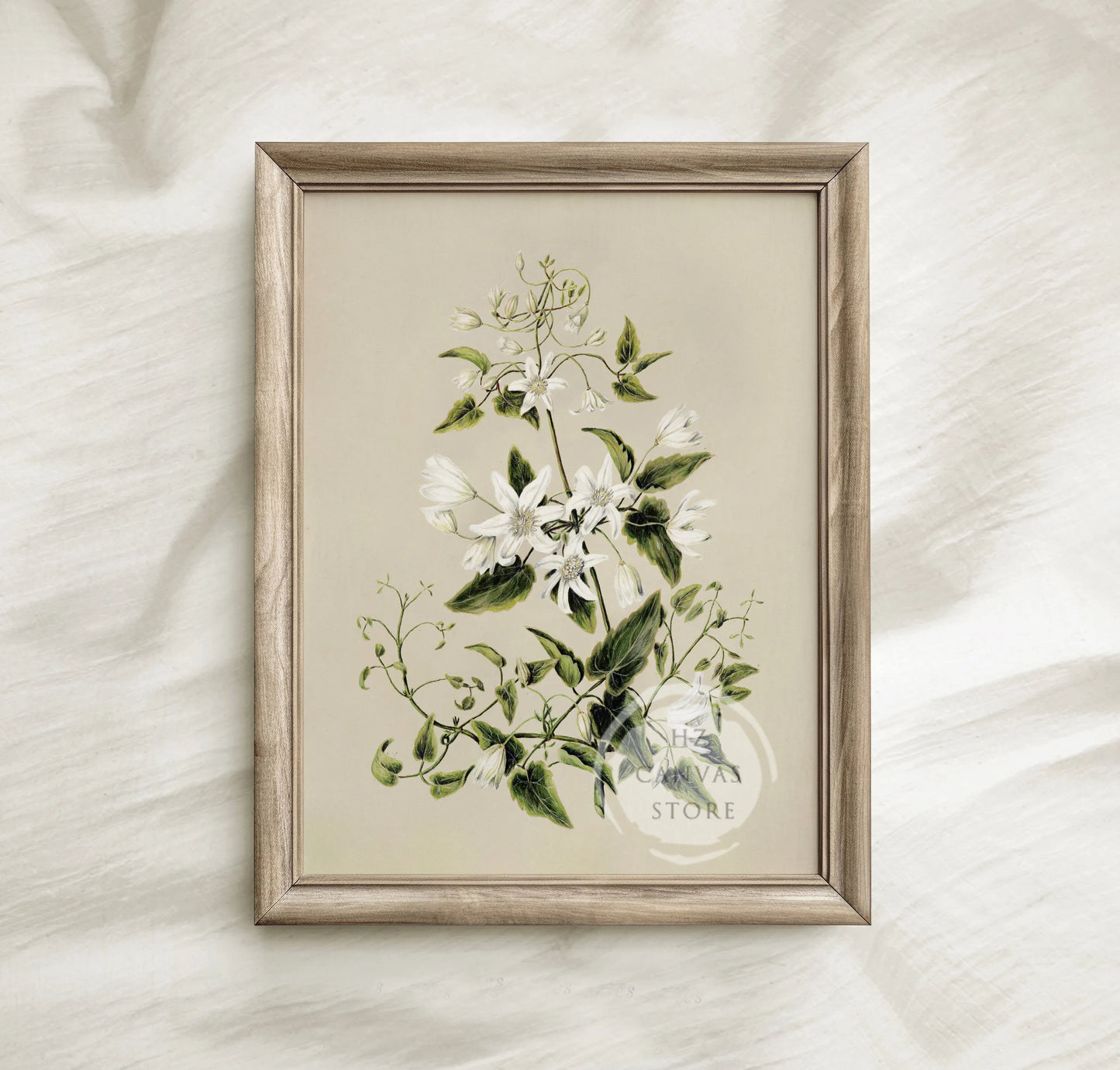 6-Piece Neutral Botanical Wall Art Set – Vintage Floral Prints