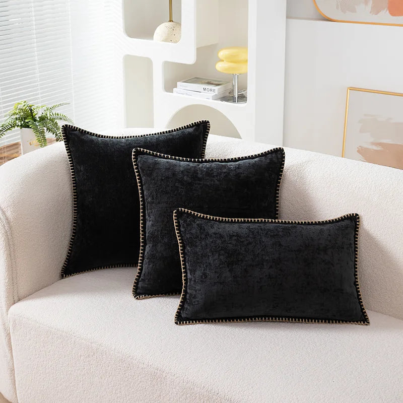 Luxury Velvet Chenille Throw Pillow Covers