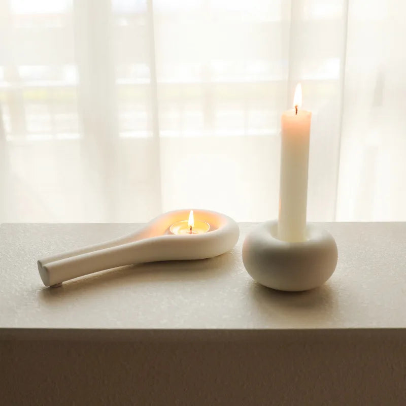 Nordic Ceramic Candlestick Holder