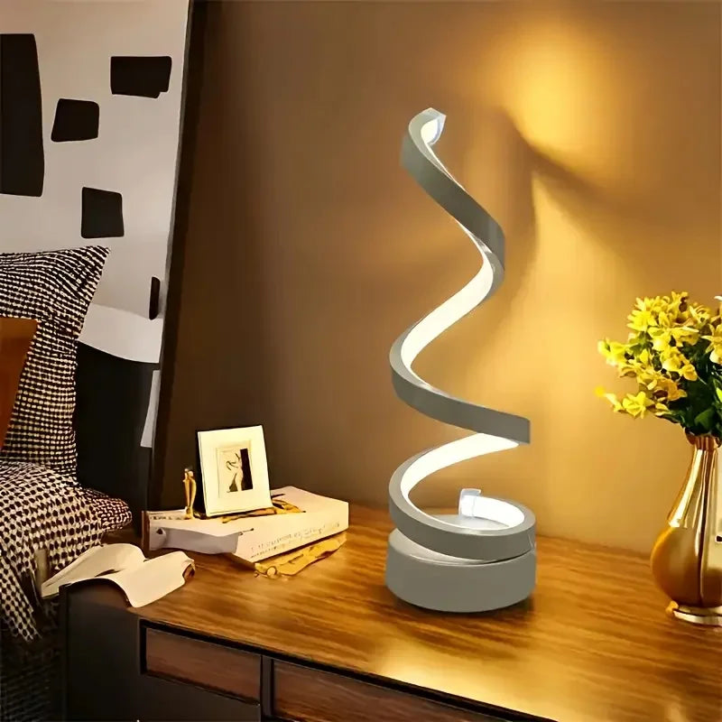 TwistGlow Spiral Lamp — 3-Mode Ambient Lighting