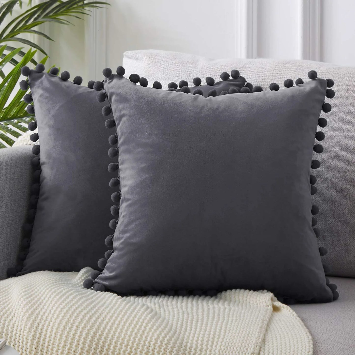 Velvet Neutral Cushion Cover