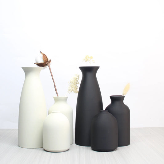 VintageGlow Vase Trio — Modern Ceramic Set