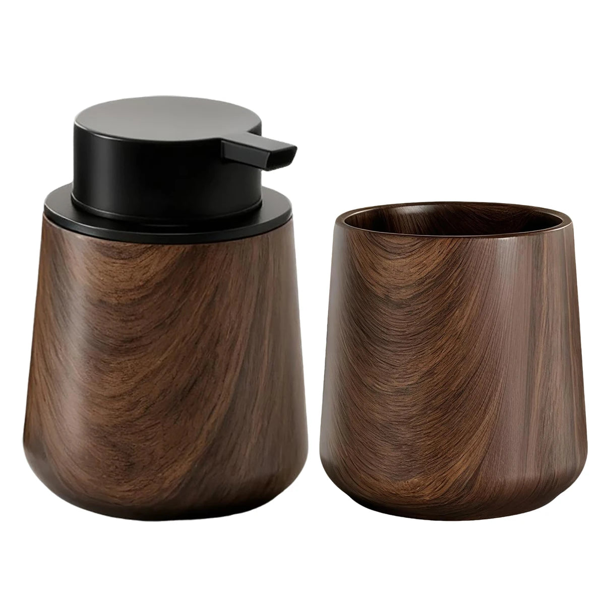 Modern Bathroom Soap Dispenser and Toothbrush Holder Set