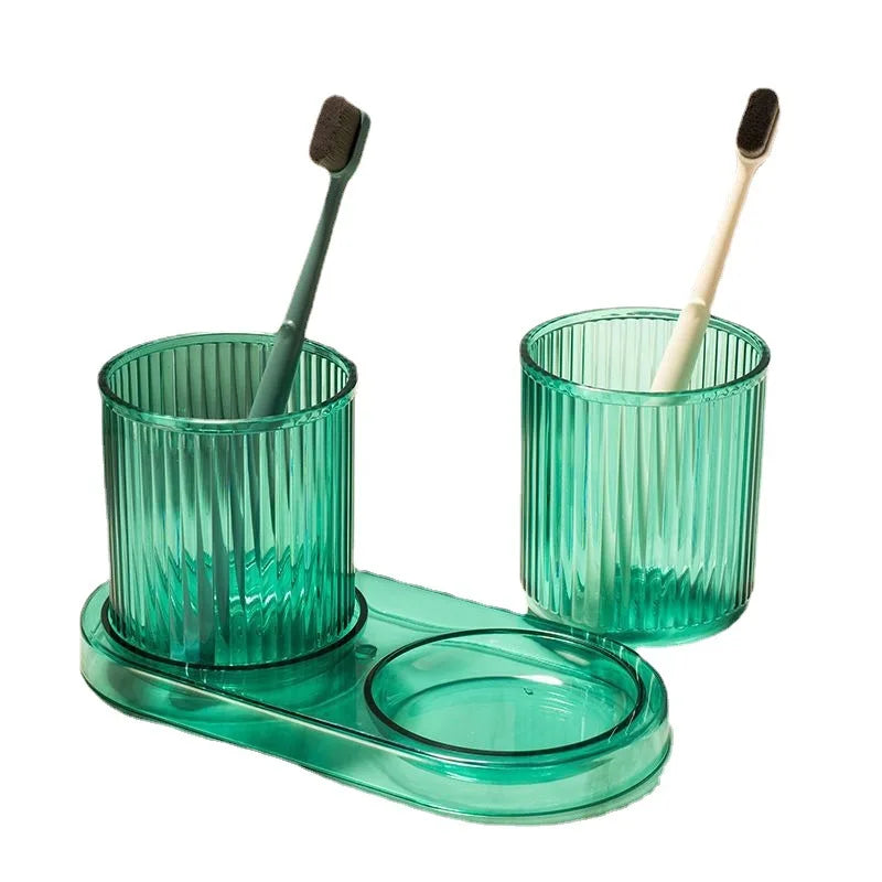 Modern Bathroom Toothbrush Cup | Minimalist Glass Bathroom Tumbler
