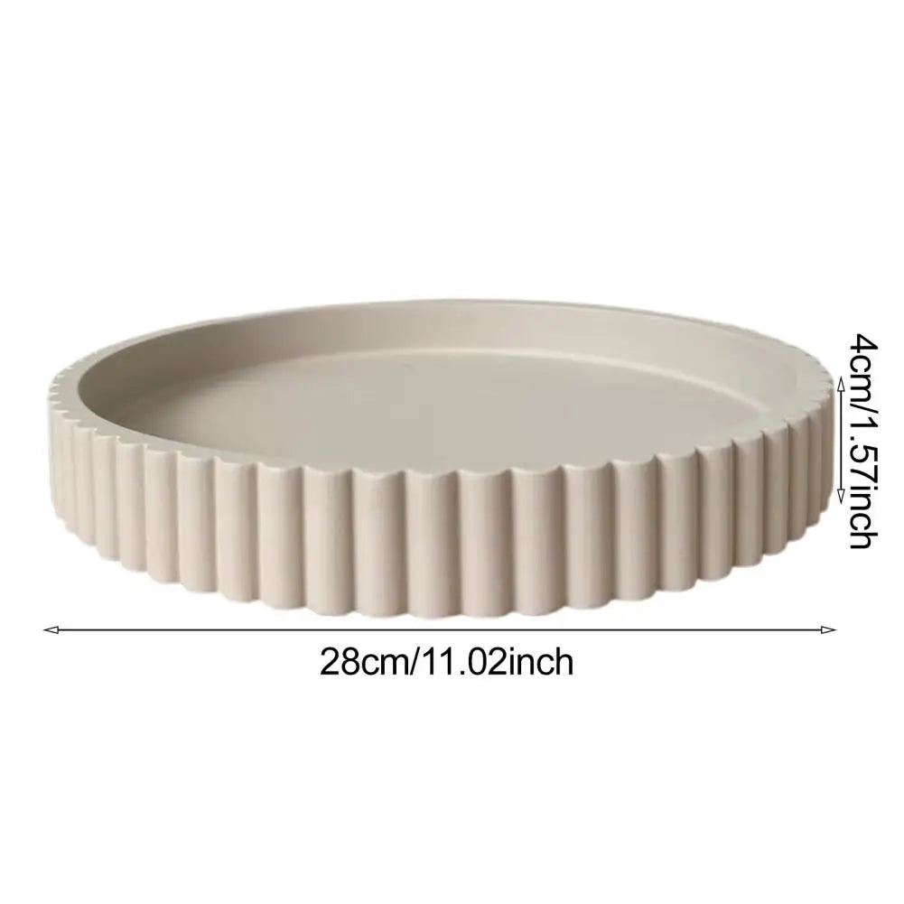 Round Decorative Resin Tray | Minimalist Coffee Table Tray