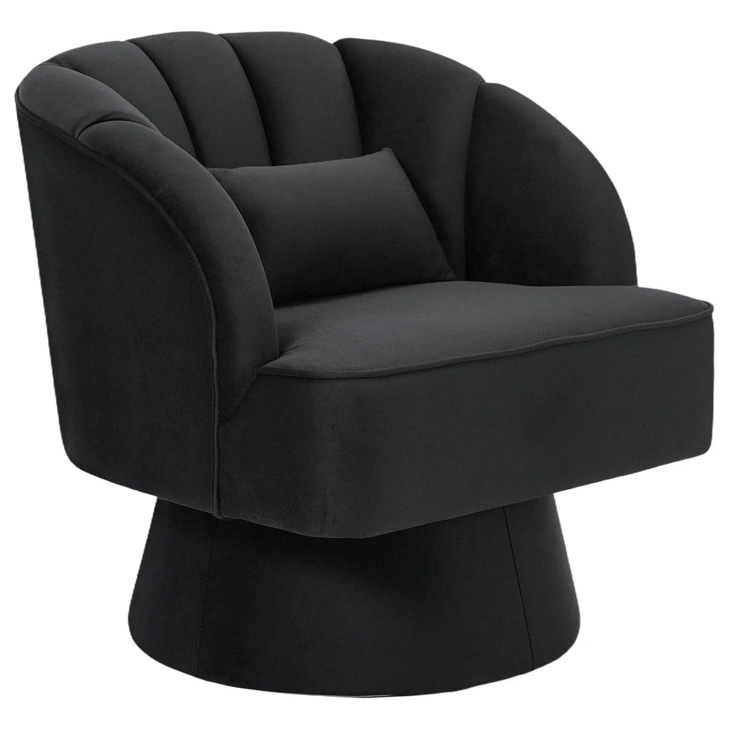 Ultra-Plush 360° Swivel Accent Chair – Modern Barrel Lounge Chair with Padded Comfort