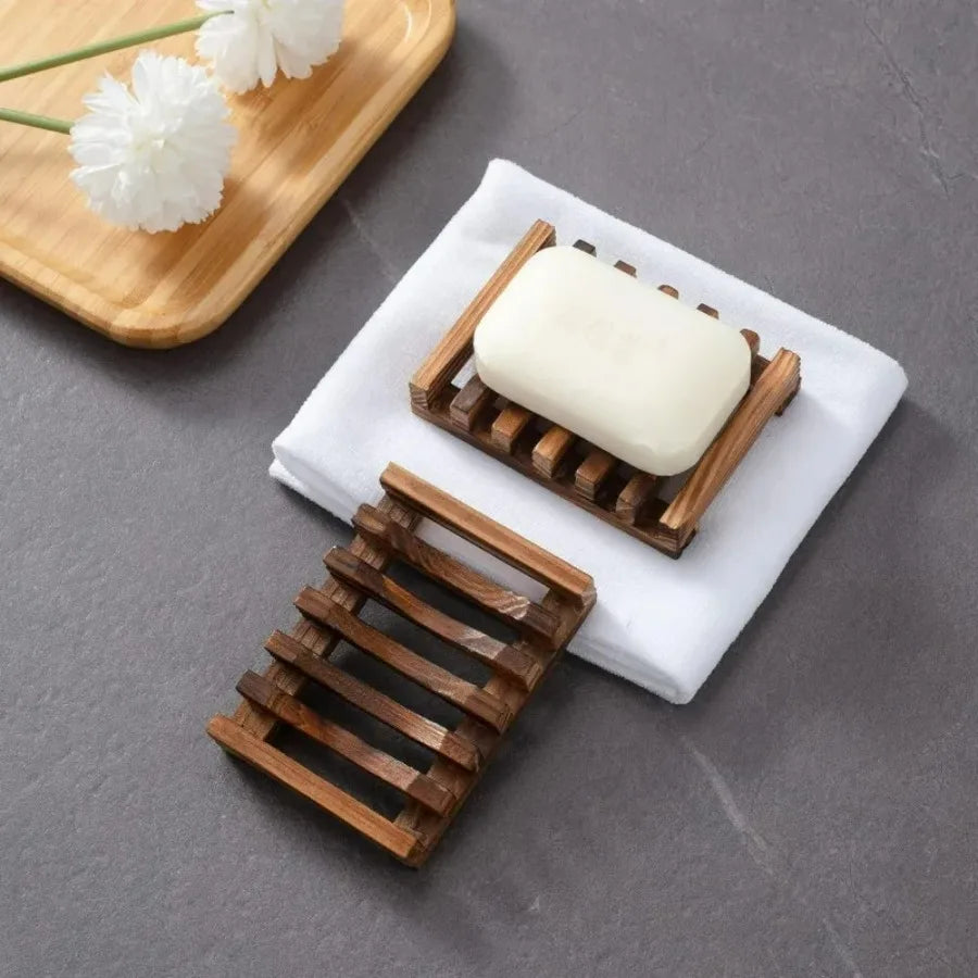 Wooden Soap Dish — Self-Draining Minimal Bath Tray