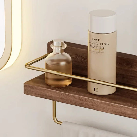 Bathroom Kitchen Shelf No-Punch Towel Rack
