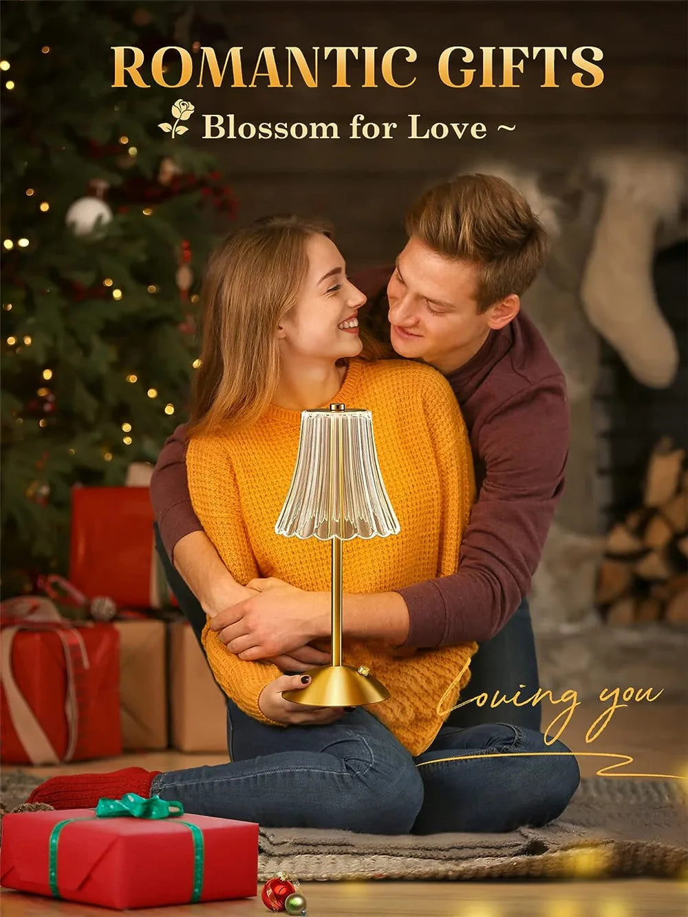 AuraTouch LED Lamp — 3-Color Dimming Night Light