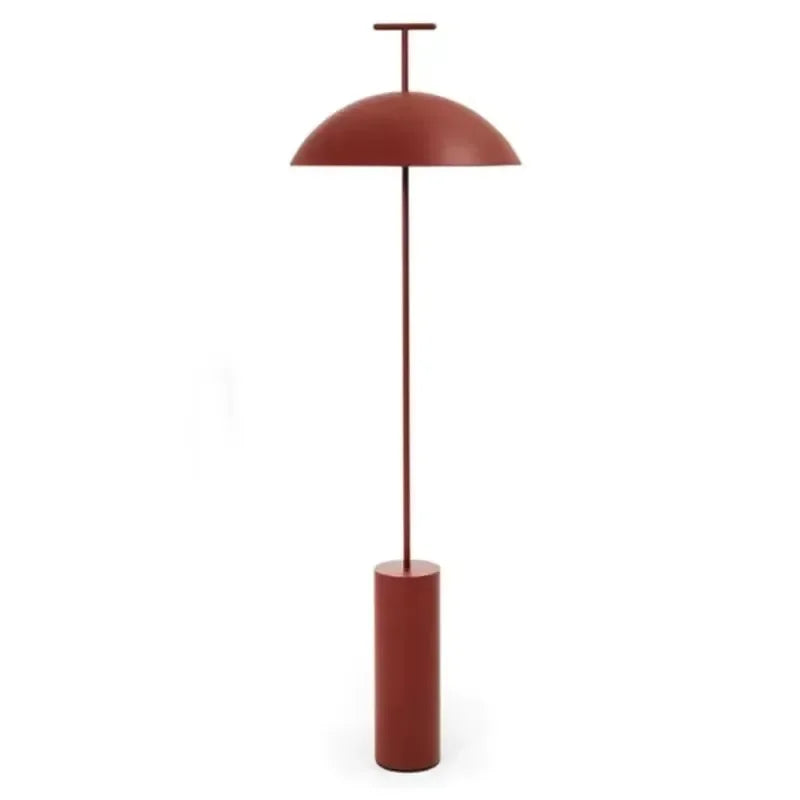 Black Scandinavian Floor Lamp with Mushroom Shade