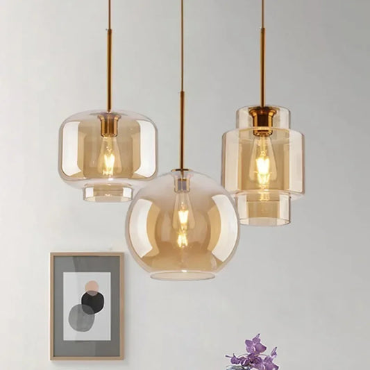 Nordic Glass Pendant Lamp | Modern Hanging Ceiling Light