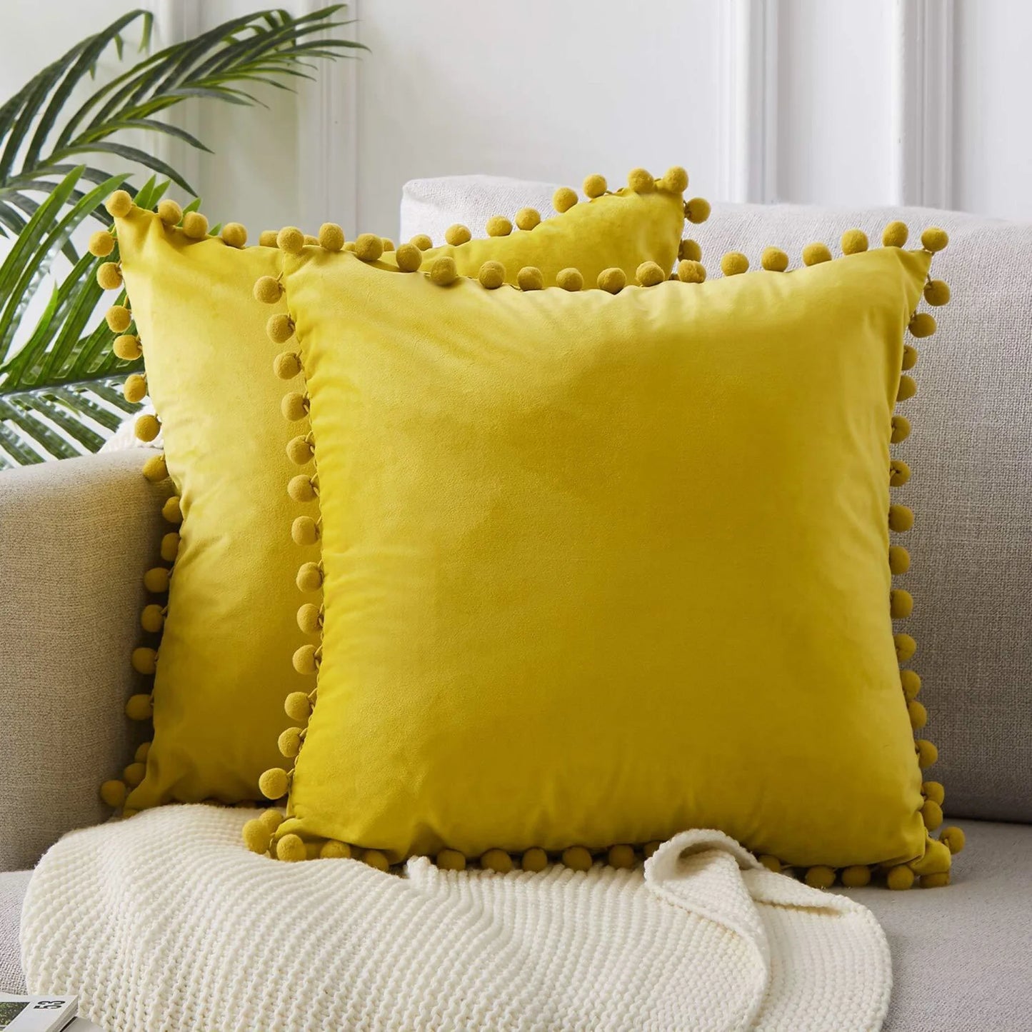Velvet Neutral Cushion Cover