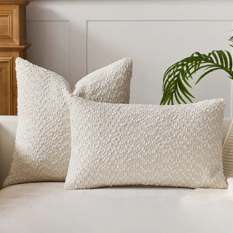 Soft Chenille Throw Pillow Cover – Caramel Cushion Cover