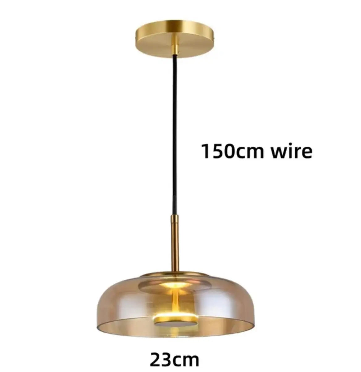 Modern Glass Bowl Pendant Light | Nordic LED Hanging Lamp