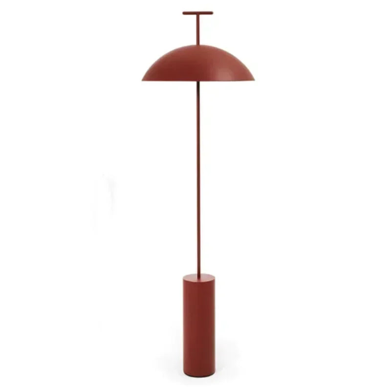 Black Scandinavian Floor Lamp with Mushroom Shade