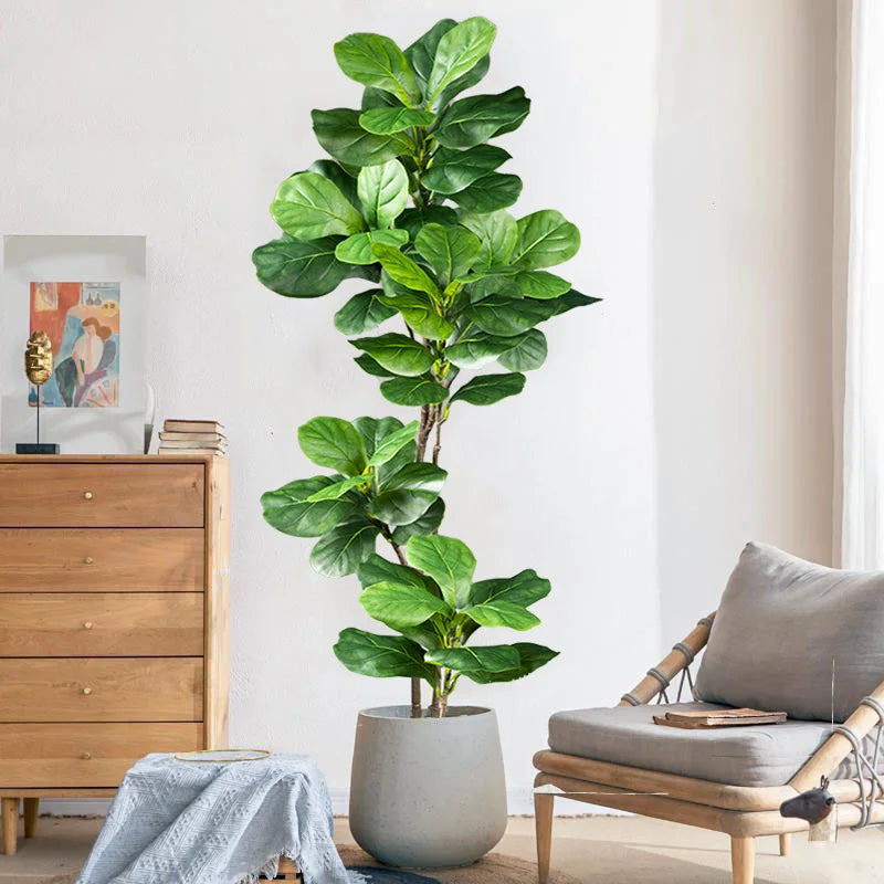 Large Artificial Ficus Tree – Fiddle Leaf Style Faux Indoor Plant