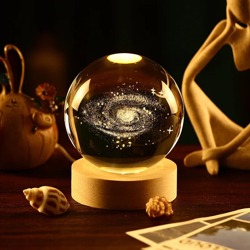 Aesthetic Moon Crystal Sphere Lamp