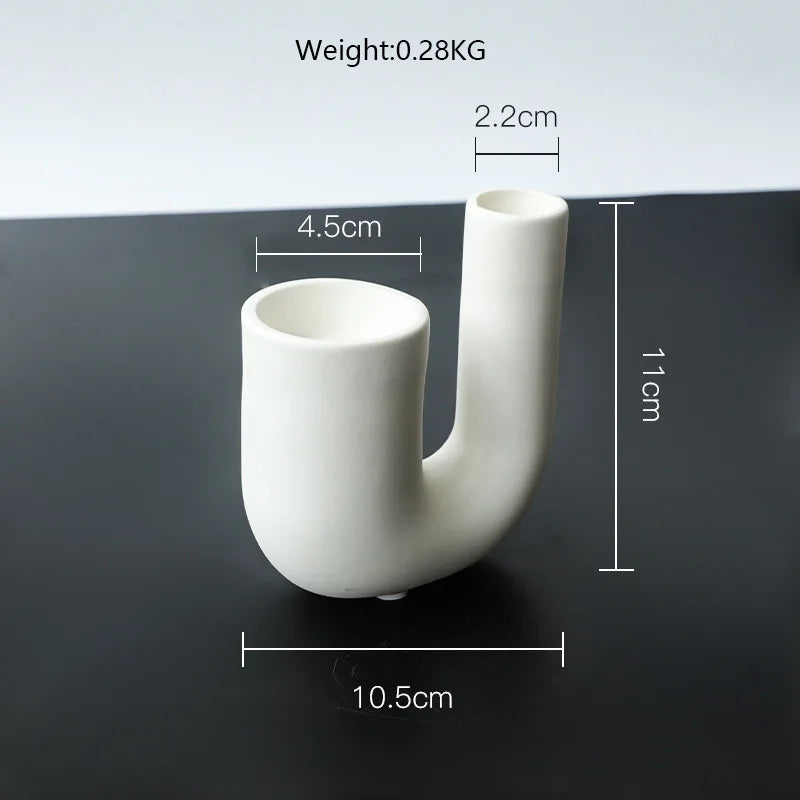 Nordic Ceramic Candlestick Holder