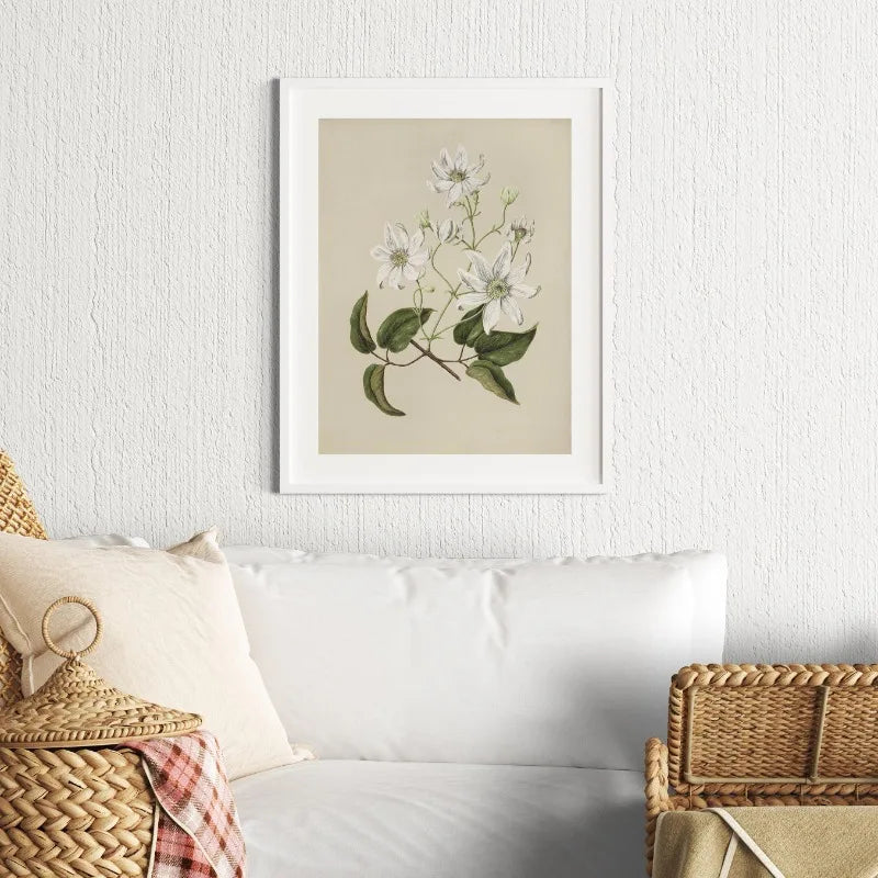 6-Piece Neutral Botanical Wall Art Set – Vintage Floral Prints