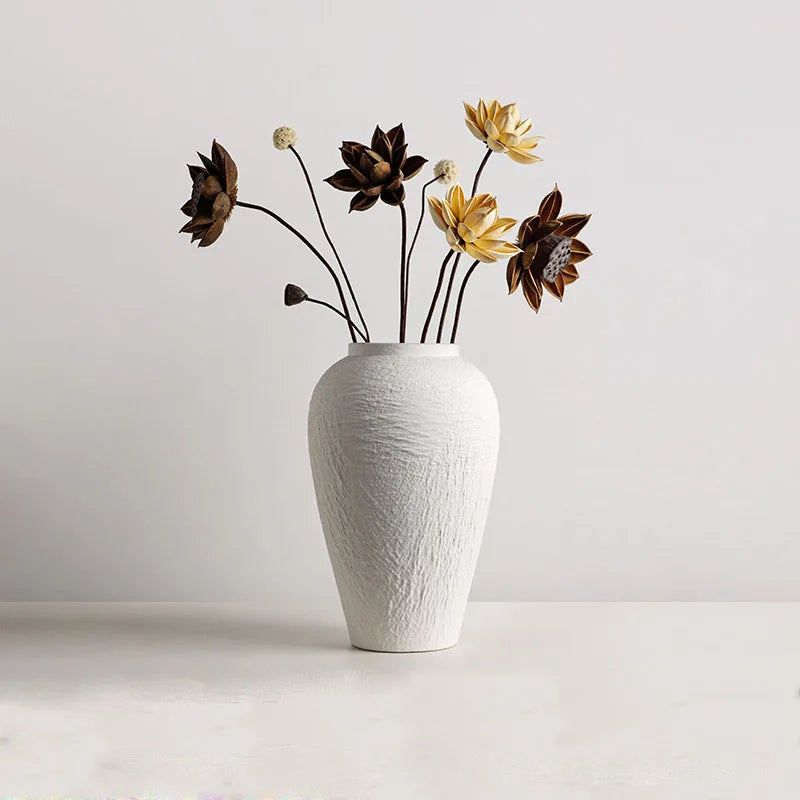 Ceramic Wabi-Sabi Vase — Minimal Neutral Home Accent