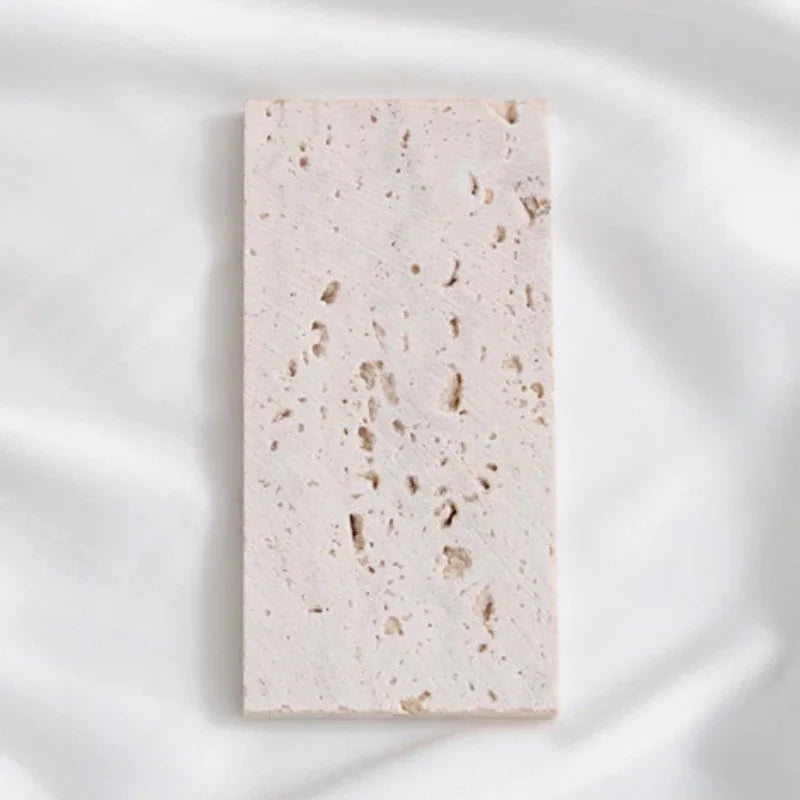 Mini Travertine Jewelry Tray | Minimalist Display Organizer