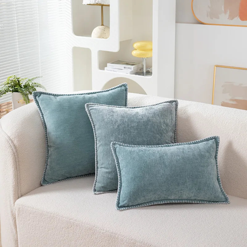 Luxury Velvet Chenille Throw Pillow Covers
