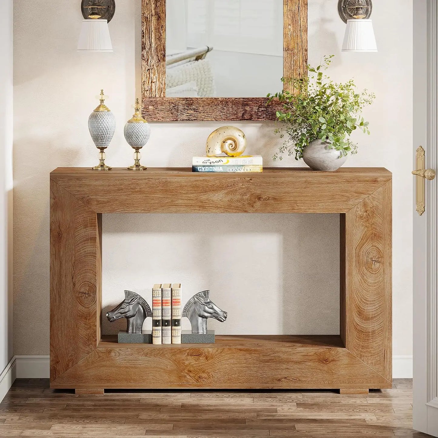Tribesigns 47" Farmhouse Console Table with Storage