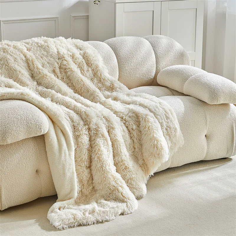 Plush Double-Sided Throw Blanket