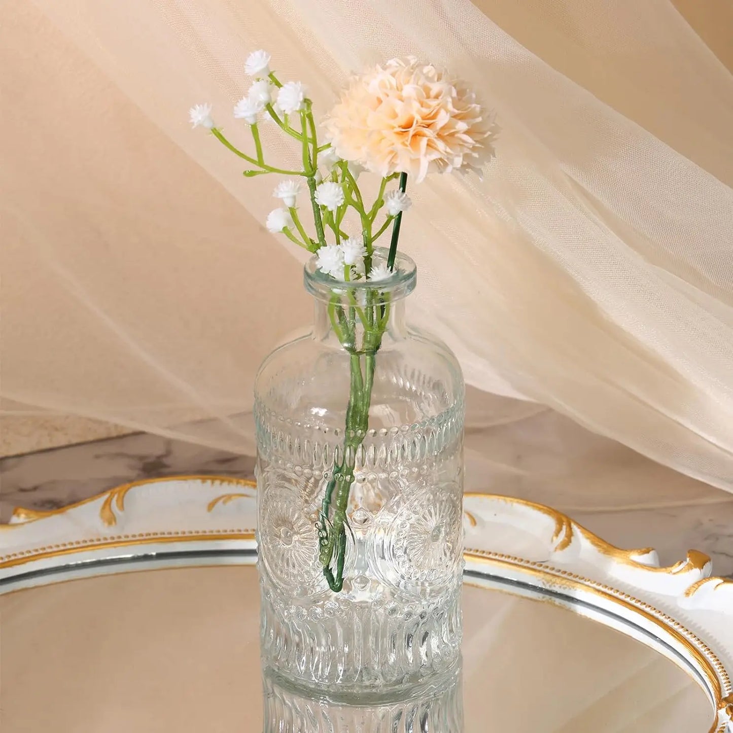 Aesthetic Cement Vase Duo — Minimalist Home Display Set