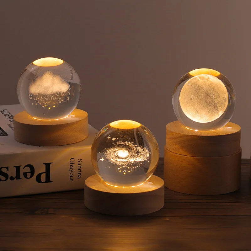 Aesthetic Moon Crystal Sphere Lamp