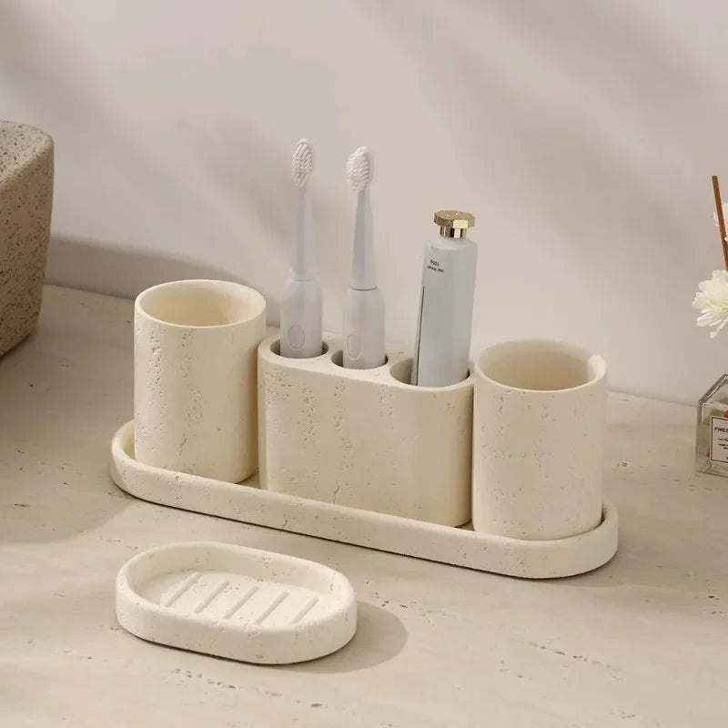 Stone Toothbrush Holder — Minimal Bathroom Organizer