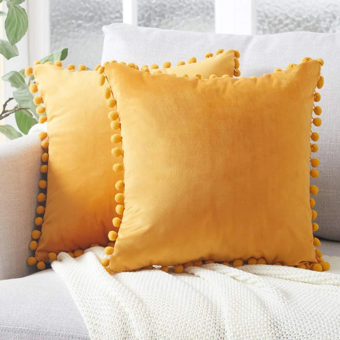 Velvet Neutral Cushion Cover