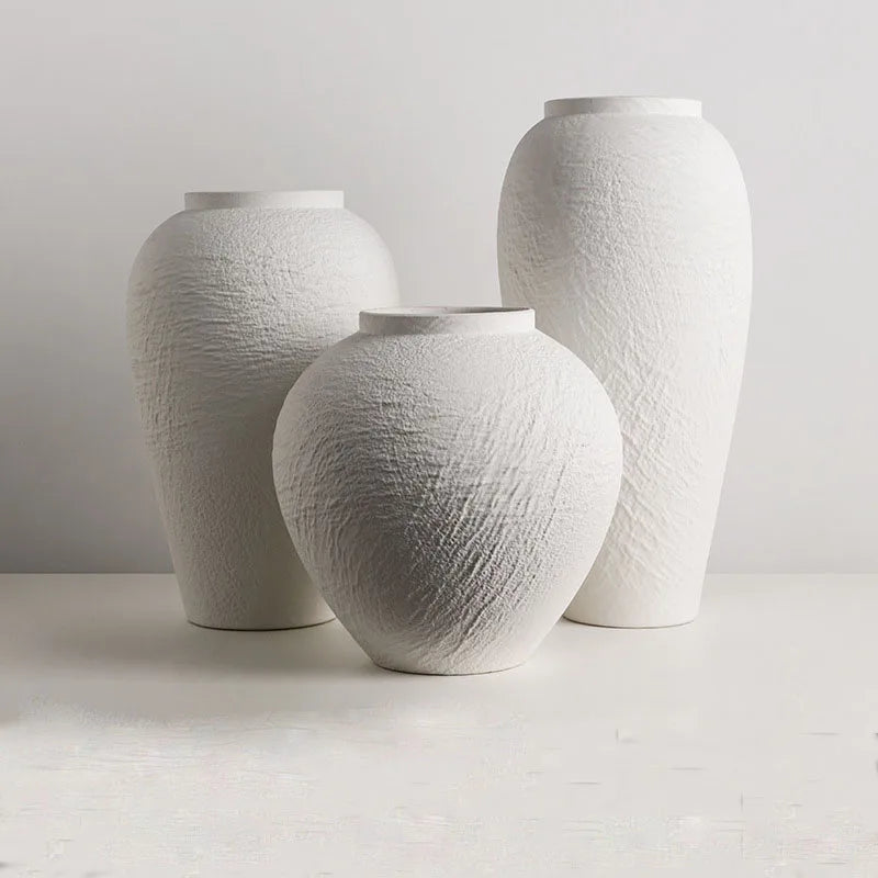 Ceramic Wabi-Sabi Vase — Minimal Neutral Home Accent