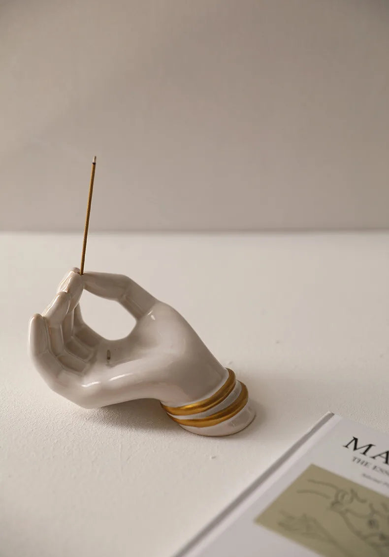 Serenity Palm Ceramic Incense Holder