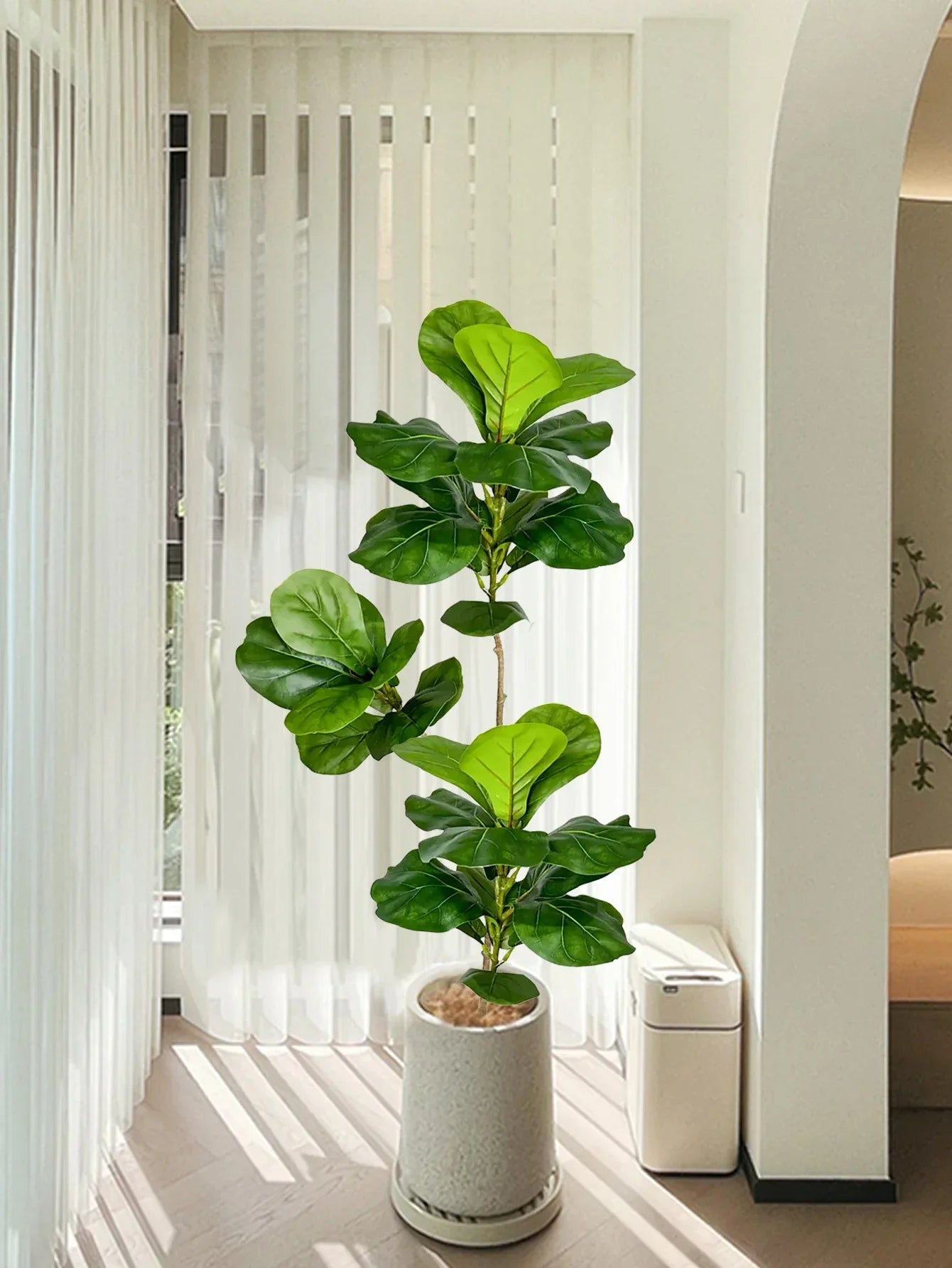 Large Artificial Ficus Tree – Fiddle Leaf Style Faux Indoor Plant