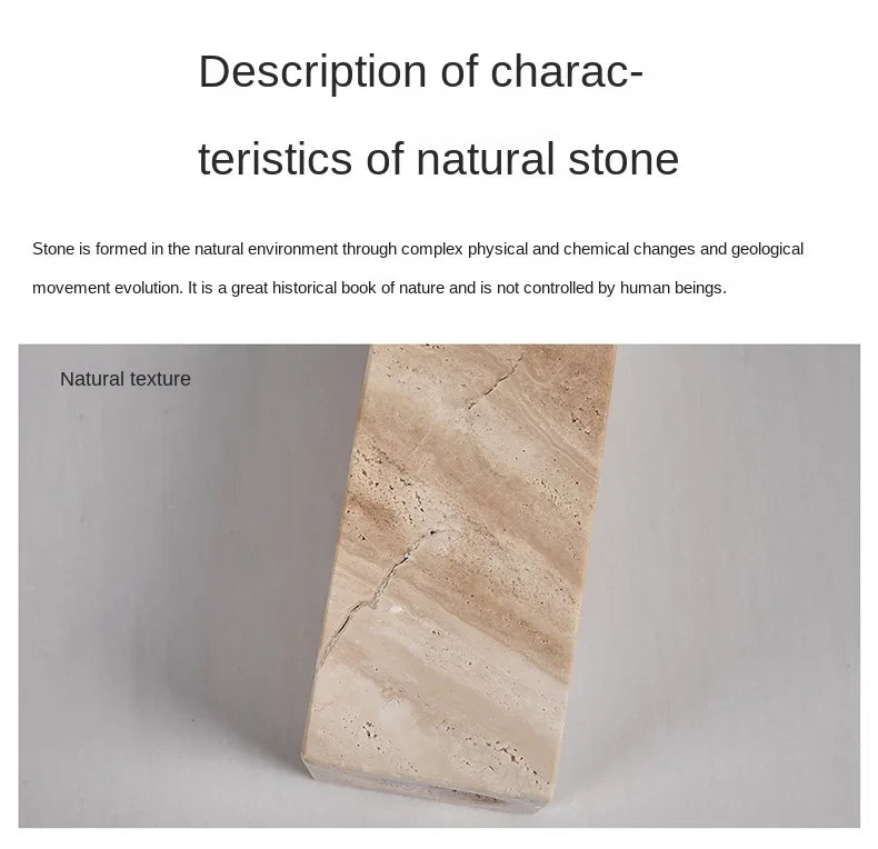 Cream Travertine LED Wall Lamp | Nordic Ambient Light