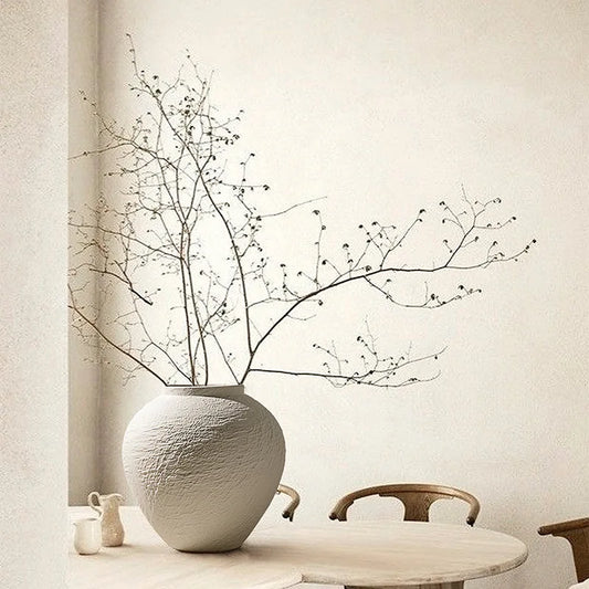 Ceramic Wabi-Sabi Vase — Minimal Neutral Home Accent