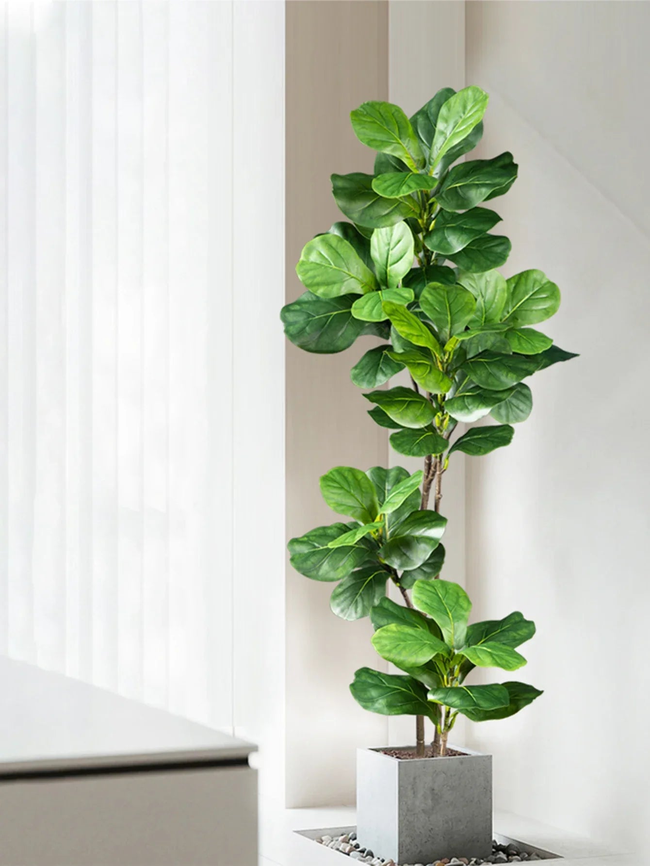 Large Artificial Ficus Tree – Fiddle Leaf Style Faux Indoor Plant