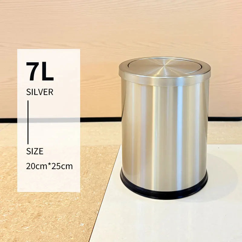 Luxury Gold Bathroom Trash Can with Swing Lid