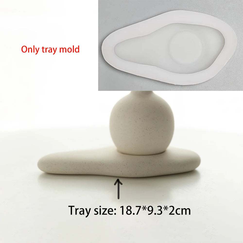 Aesthetic Cement Vase Duo