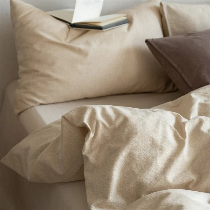 Dreamreal 100% Linen Bedding Set (4-Piece) | Breathable Cooling Sheet + Duvet Cover