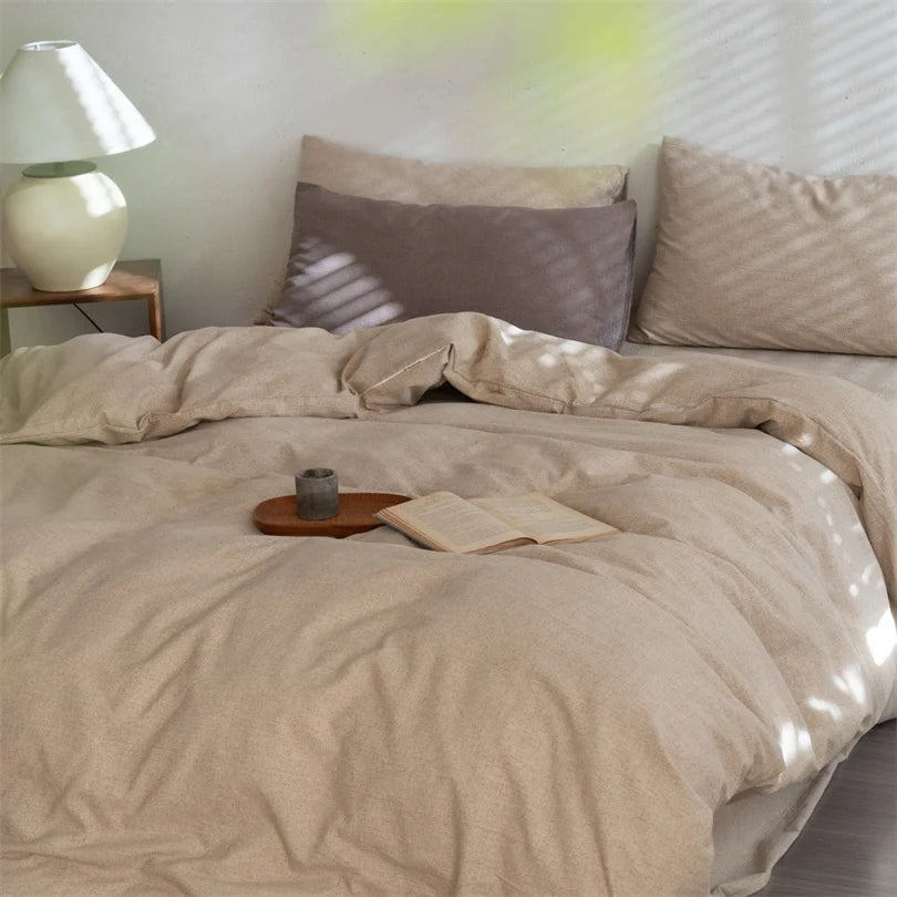 Dreamreal 100% Linen Bedding Set (4-Piece) | Breathable Cooling Sheet + Duvet Cover