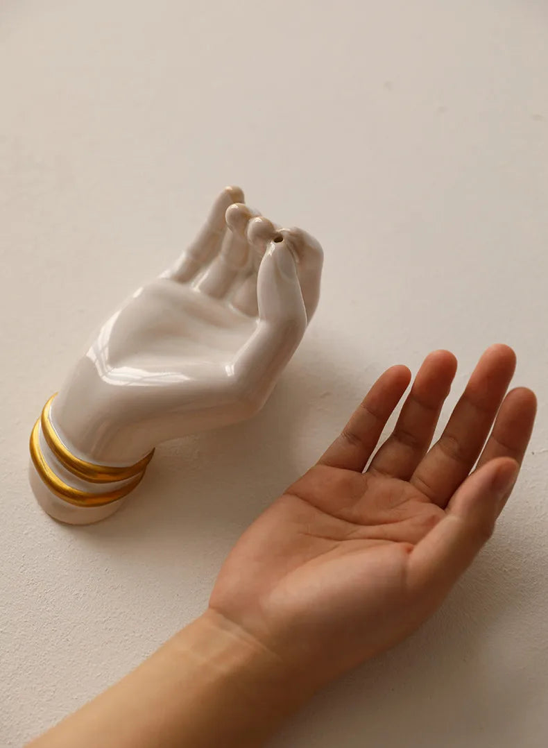 Serenity Palm Ceramic Incense Holder