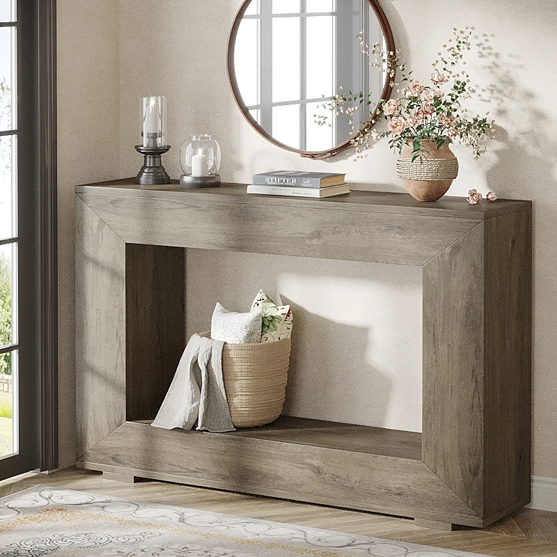 Tribesigns 47" Farmhouse Console Table with Storage