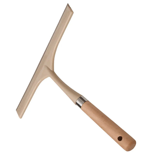 Wood Handle Glass Cleaning Tool | Stainless Steel Window & Shower Squeegee Mirror Car Windshield Wiper Durable Water