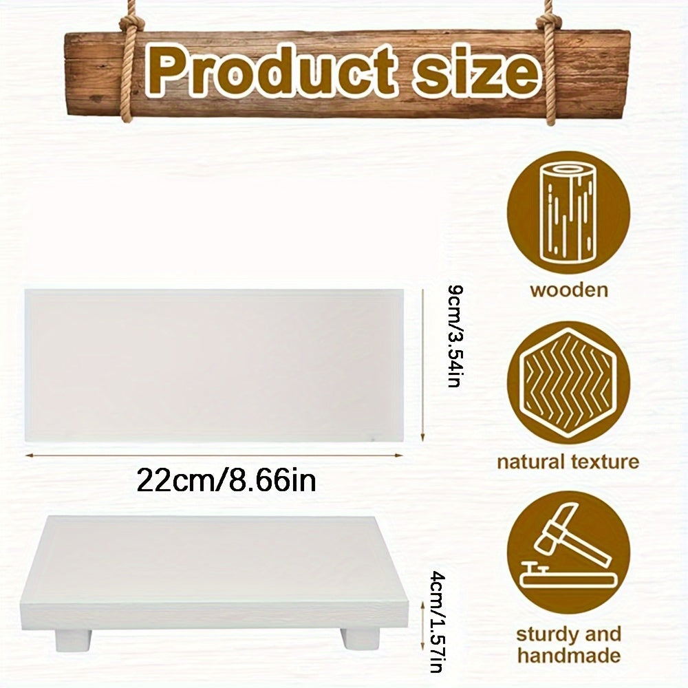 Vintage Wooden Log Tray – Rustic Decorative Display Dish